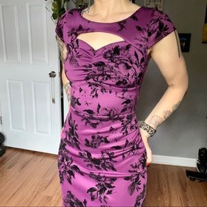 Silky Purple Midi Dress